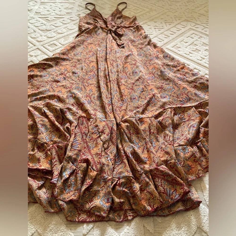 Orange Tiered Ruffled Maxi Sundress - Picture 5 of 8